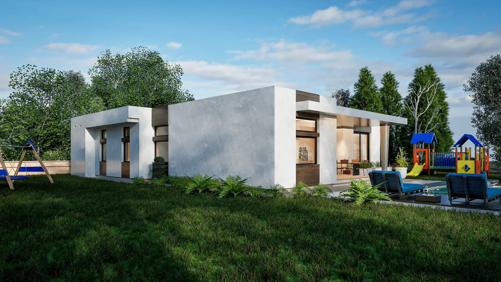 Kuhinja sa ostrvom u prizemnoj kući 200m2 Subotica