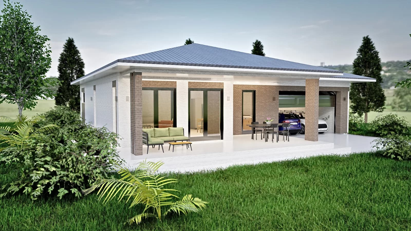 Projekat kuće Moderna Kuća — Kaluđerica - 100m² | CAD ART