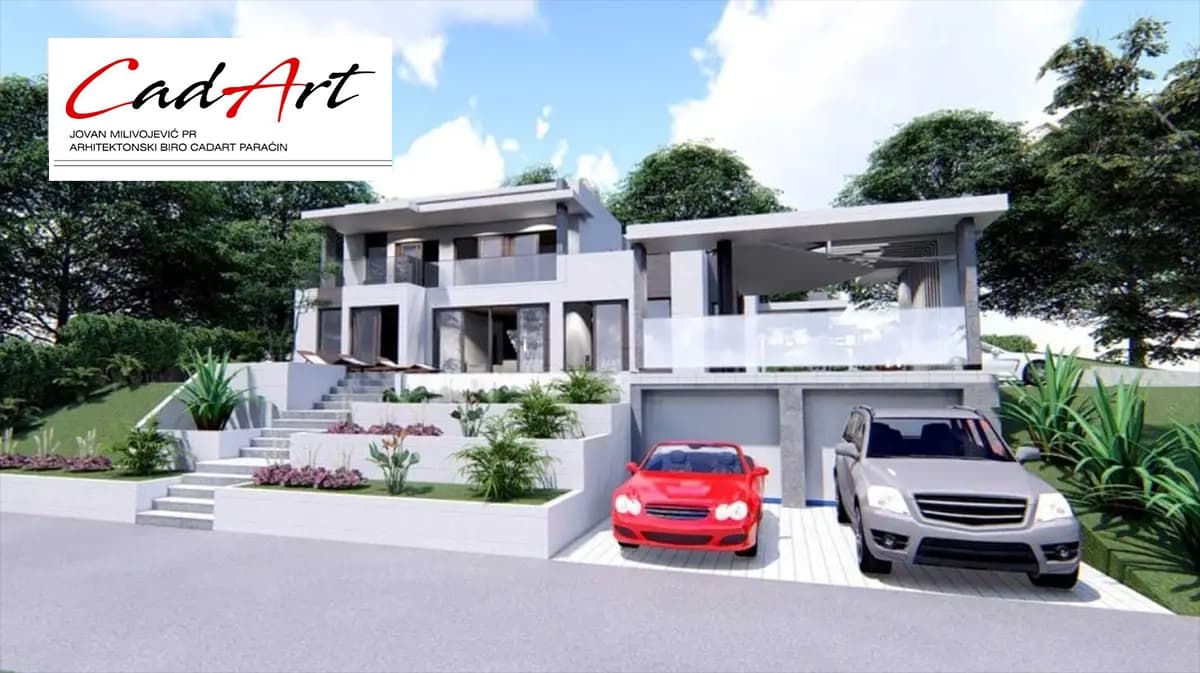 Infinity bazen i terasa moderne kuće sa garažom 180m2 Paraćin
