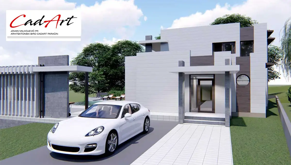 Moderna kuća sa ravnim krovom - plan kuće 180m2 Paraćin