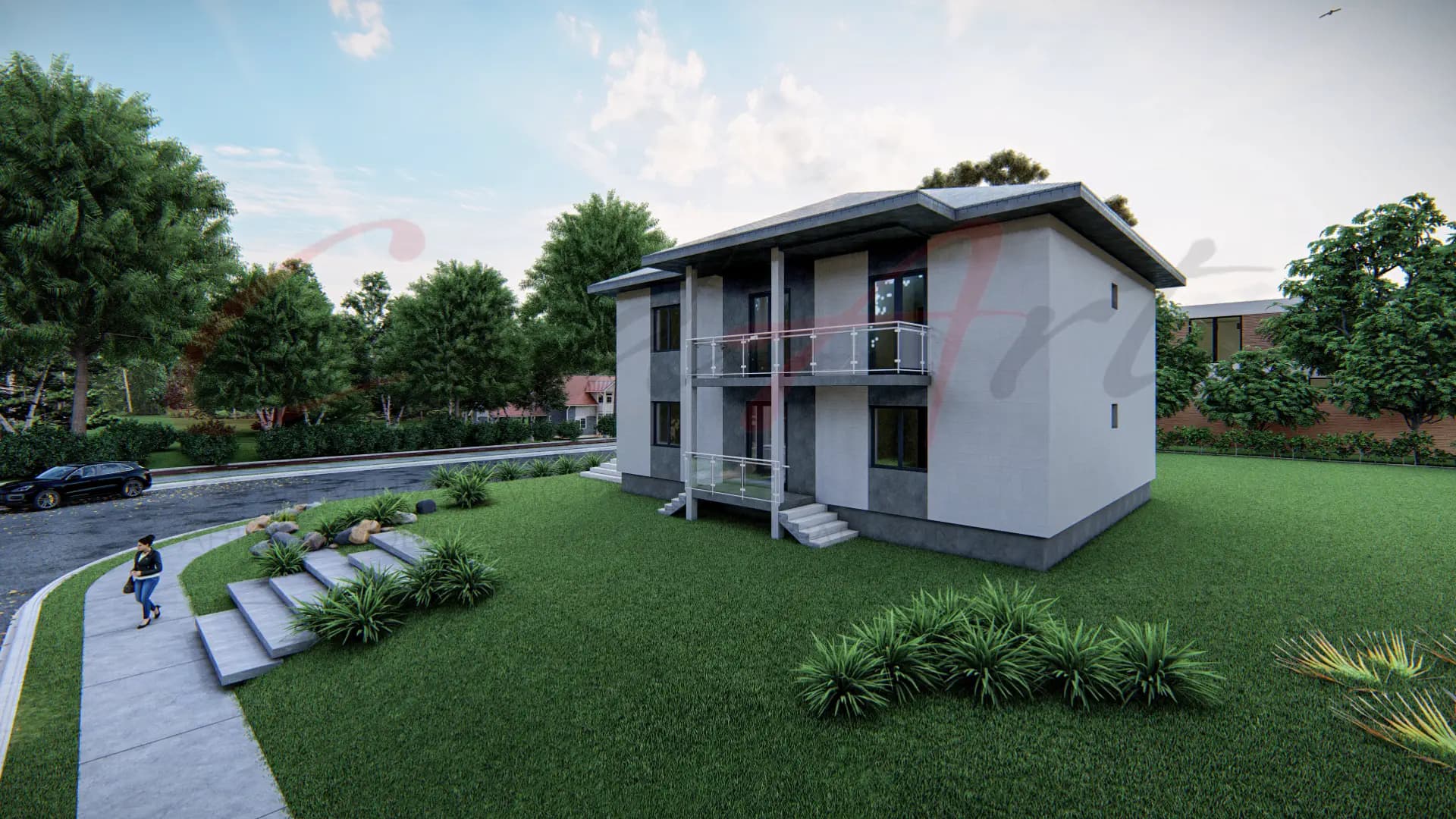 Vila Elise Paraćin - pogled iz ptičije perspektive projekat kuće