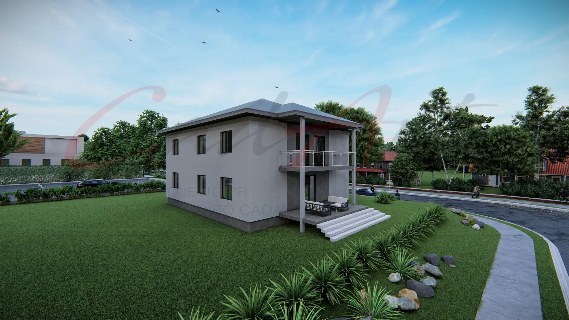 Vila Elise Paraćin - terasa i dvorište projekat kuće