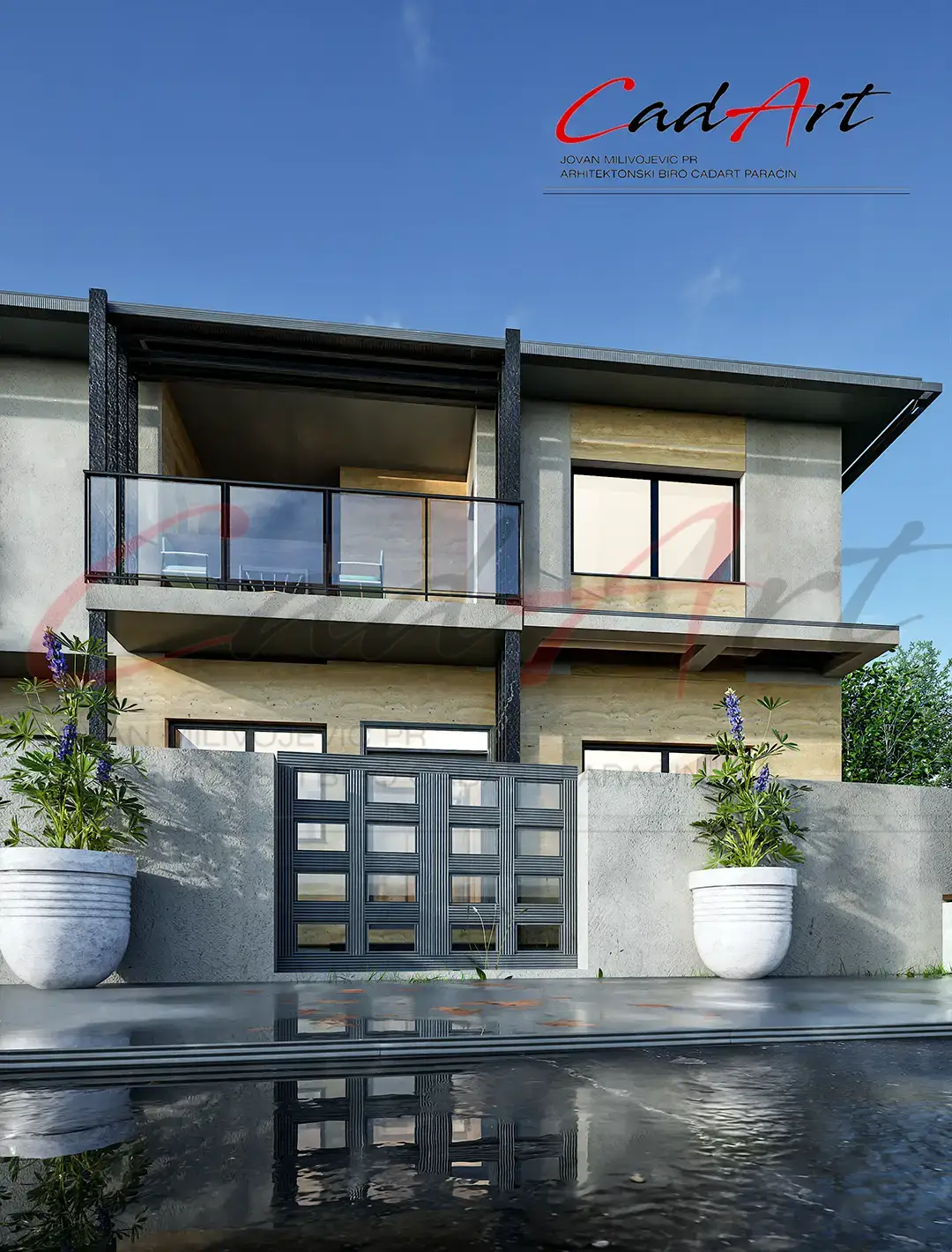Detalji eksterijera - projekat kuće Villa Travertino Paraćin