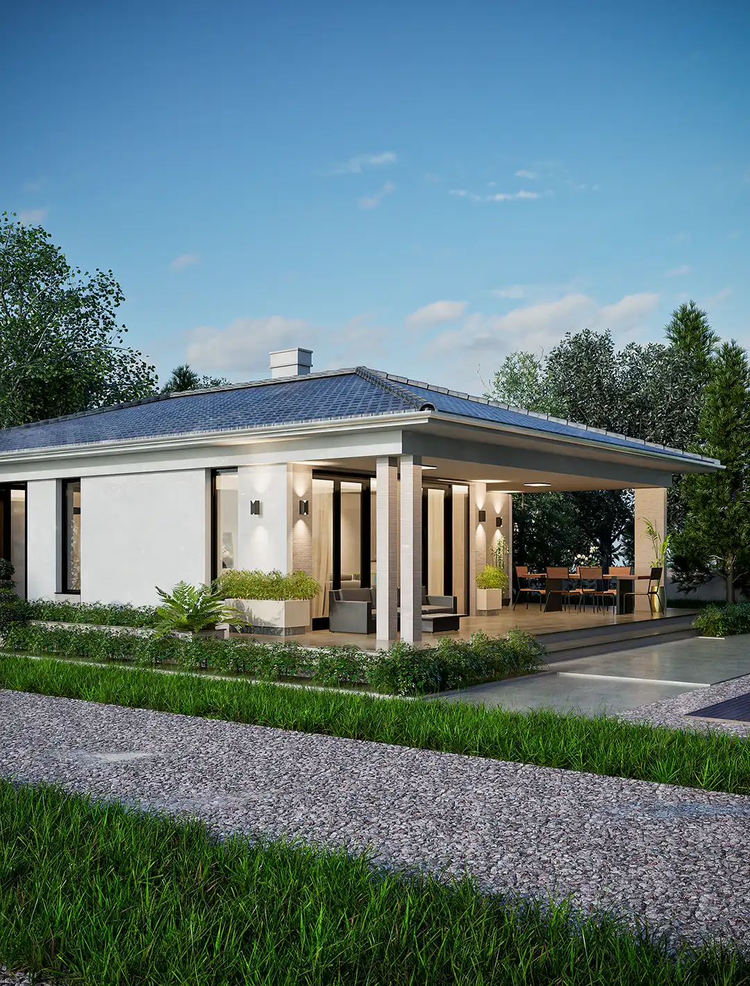 Prizemna kuća 100m2 Sisevac noću