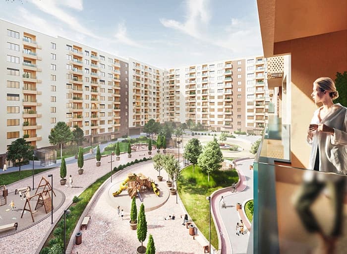 Lamele kompleksa Sokolis sa umetničkim fasadama Kragujevac