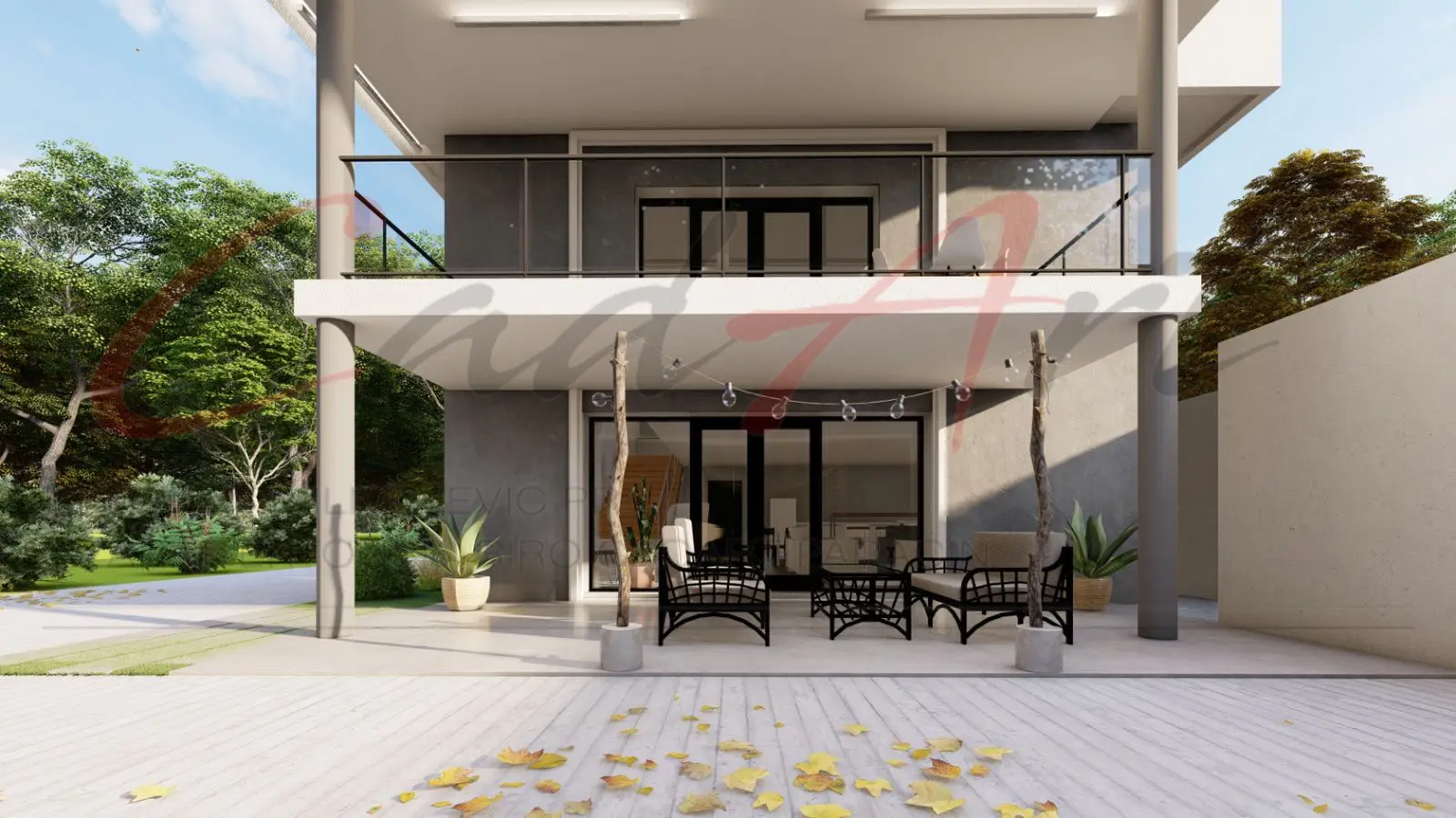 Sprat i terasa luksuzne kuće - plan kuće 300m2 Stalać