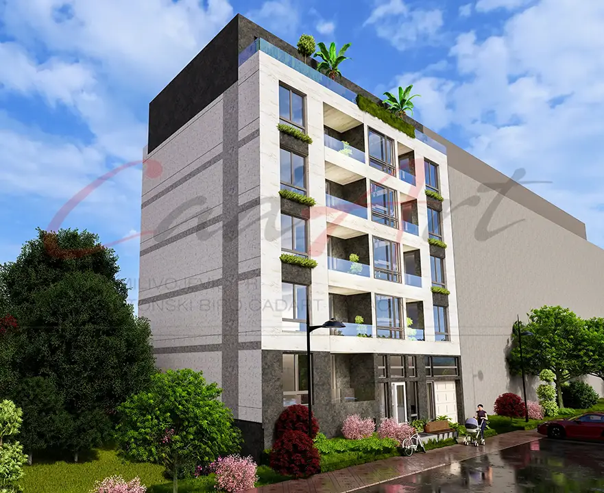 Stambena zgrada Vidovdanska 1300m2 Beograd - ulični pogled
