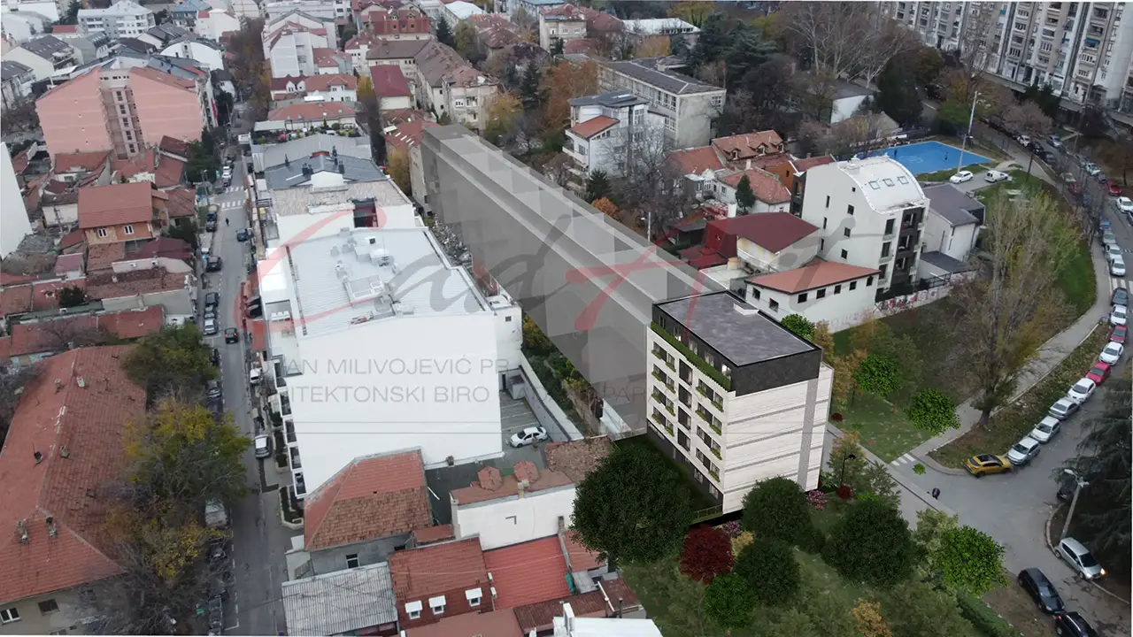 Moderna stambena zgrada sa staklenom fasadom Beograd