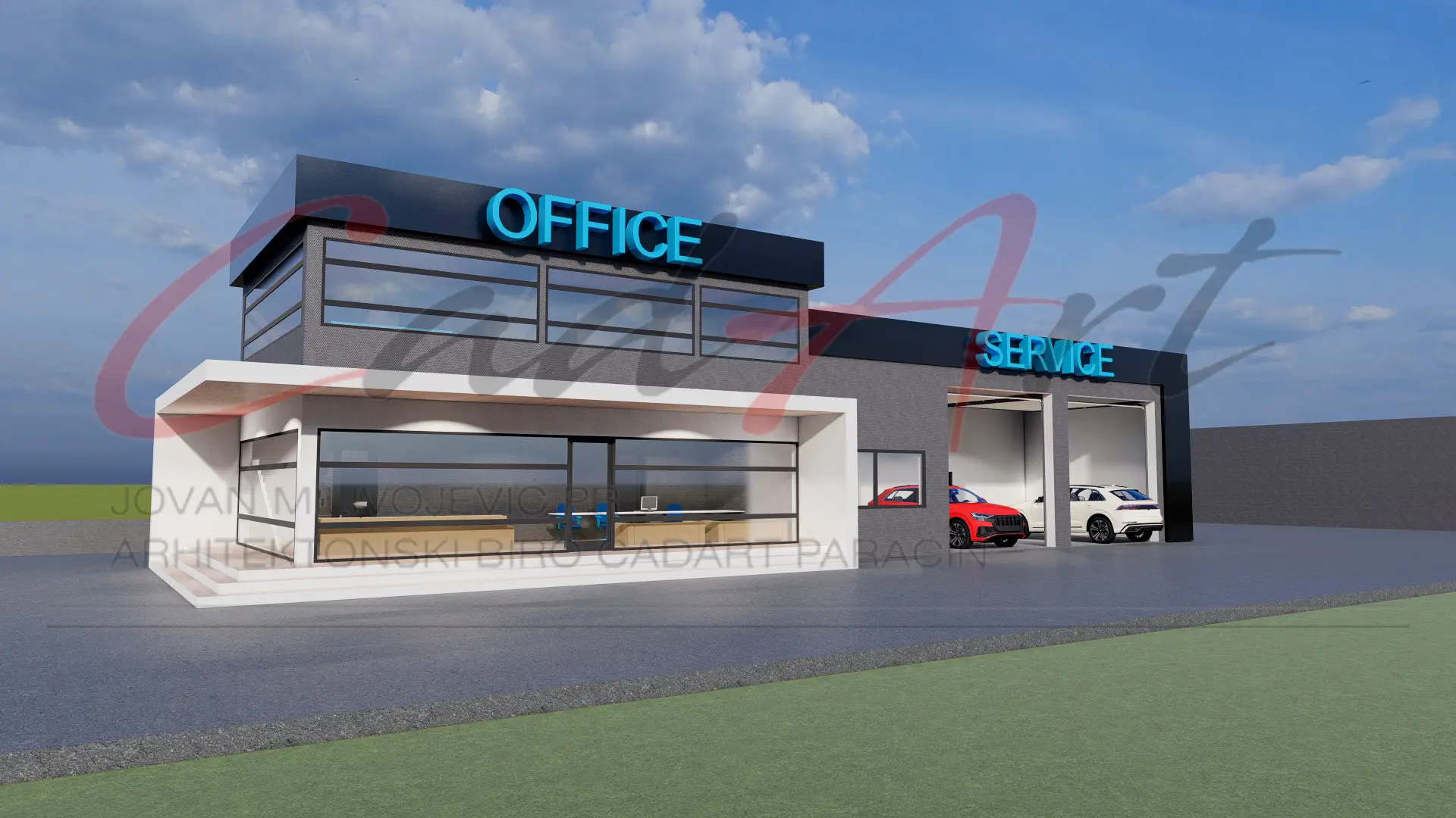 Projekti Poslovnih Objekata | Tehnički Pregled Paraćin - Moderna Servisna Zgrada 420m² - slika projekta