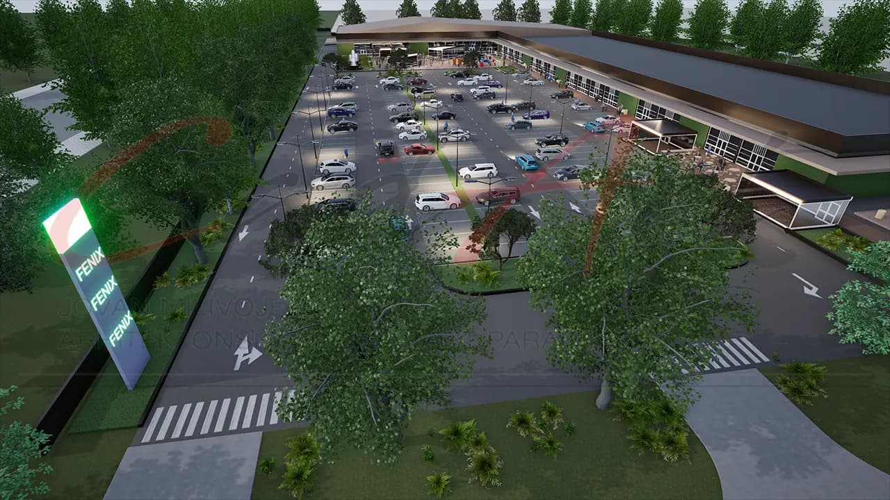 Zelenilo i šetališta tržnog centra Fenix Ćuprija