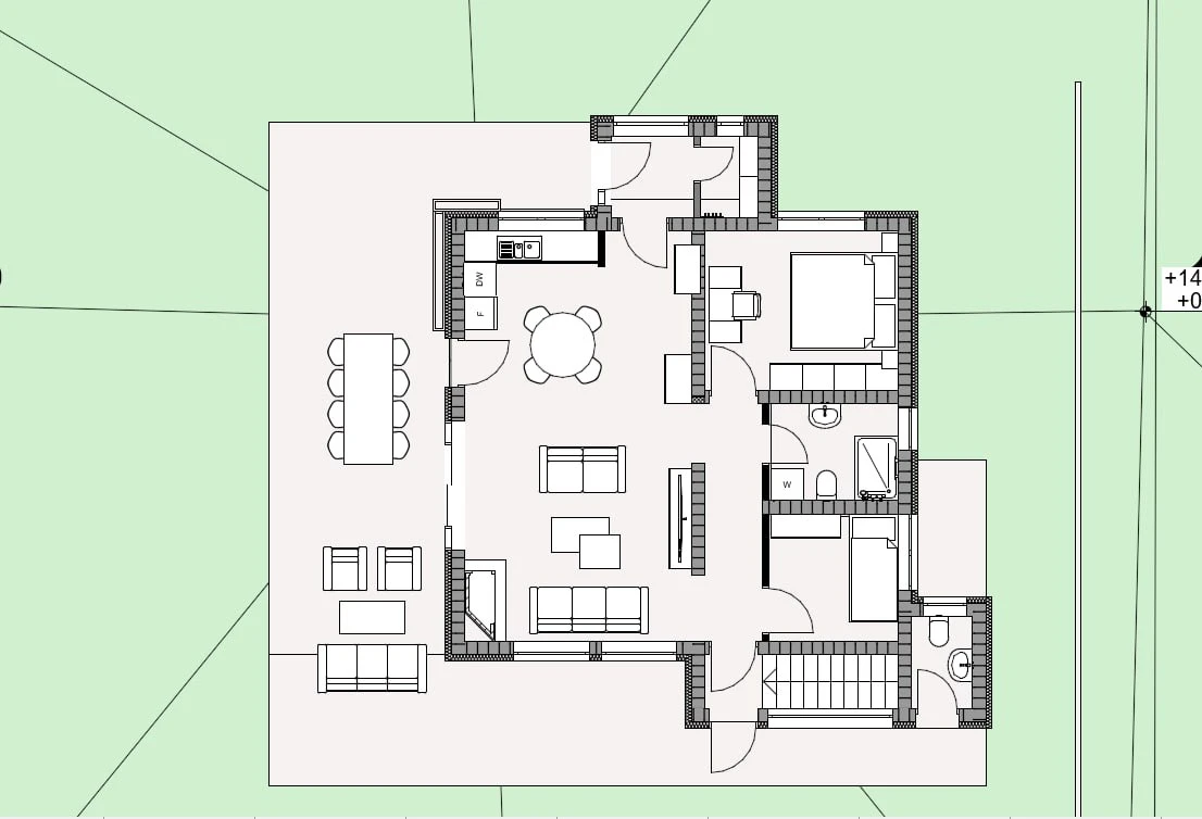Arhitektonska osnova vikendice 90m2 sa podrumom – projekat Šumsko Utočište