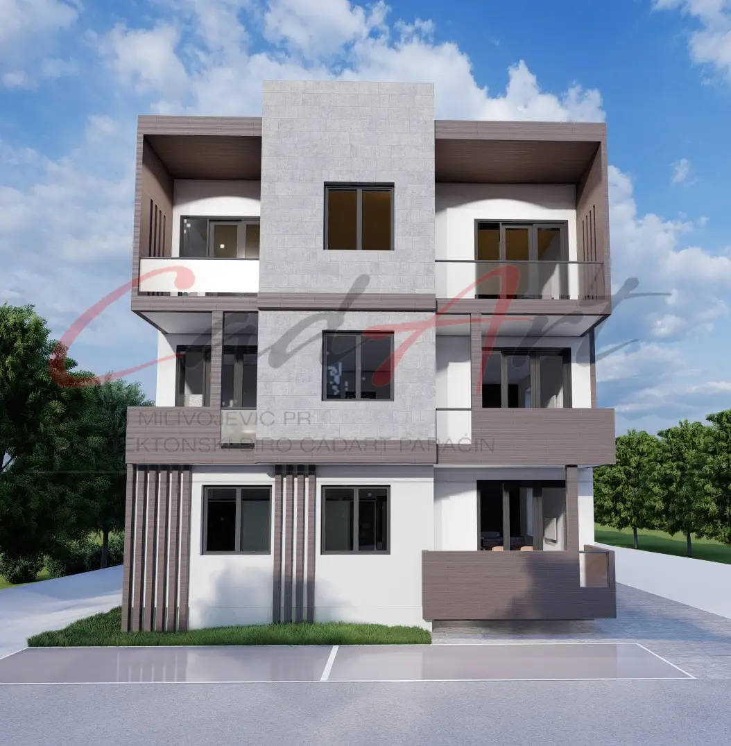 Detalj fasade stambene zgrade Best 500m2 Paraćin