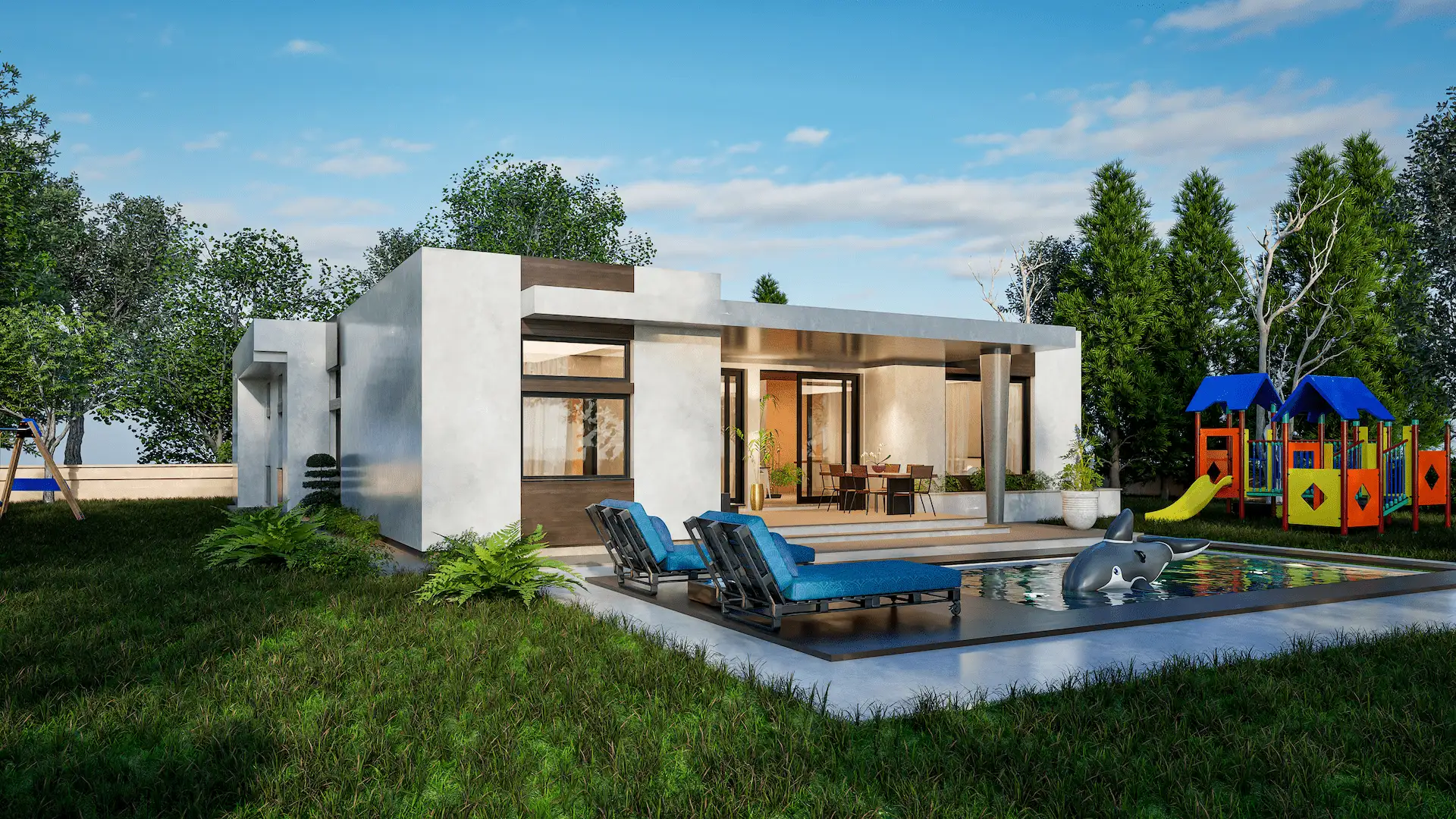 Projekti Prizemnih Kuća: Moderna Kuća sa Garažom (200m²) | Subotica - slika 1