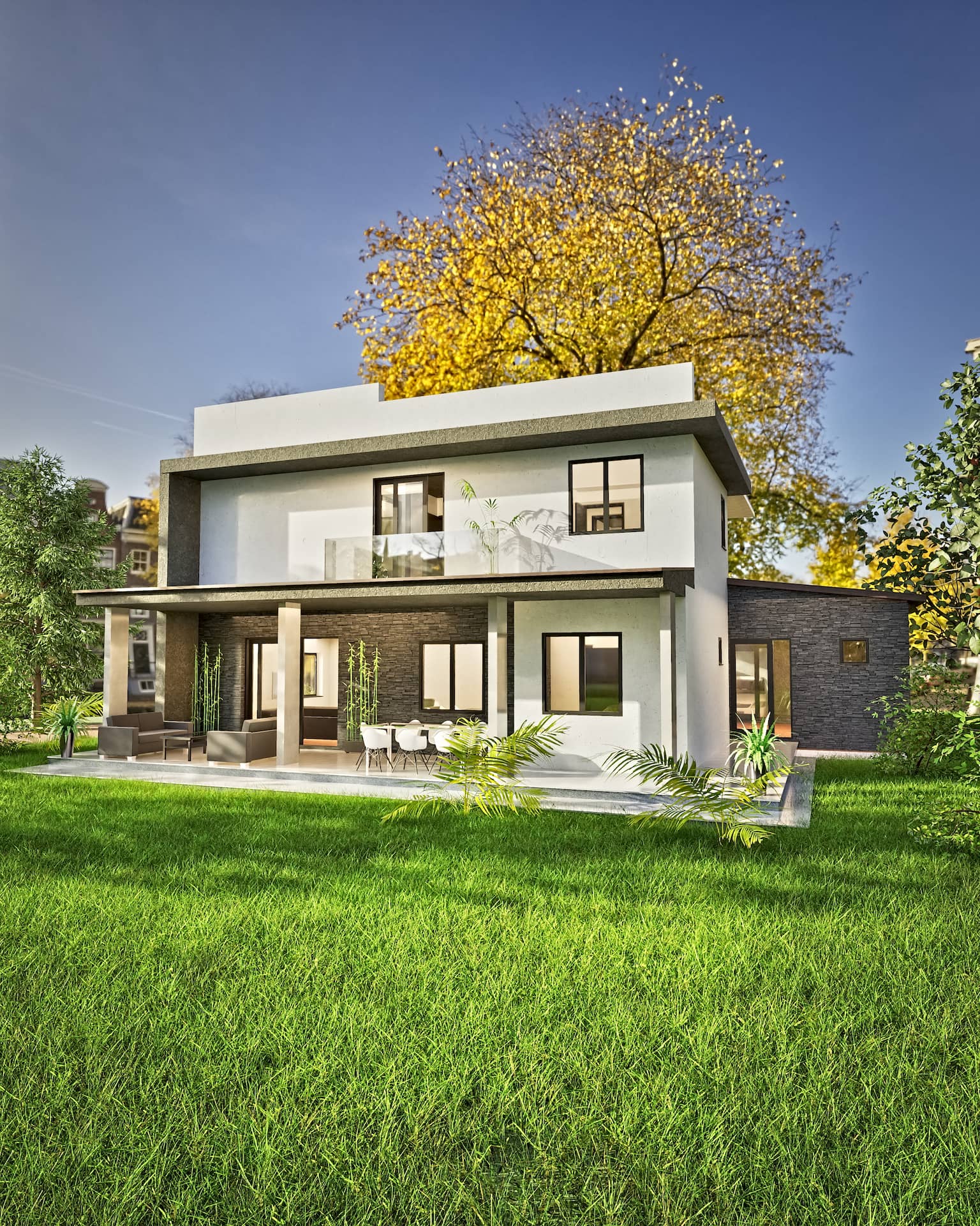 Projekti Kuća na Sprat: Moderna Kuća sa Garažom (212m²) + VIDEO | Beograd