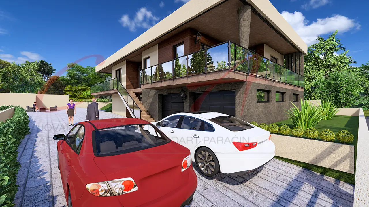 Projekti Kuća: Moderna Kuća sa Suterenom i Garažom (200m²) | Paraćin - fotografija 2