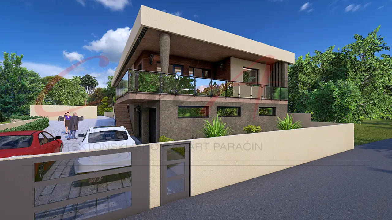 Projekti Kuća: Moderna Kuća sa Suterenom i Garažom (200m²) | Paraćin - fotografija 4