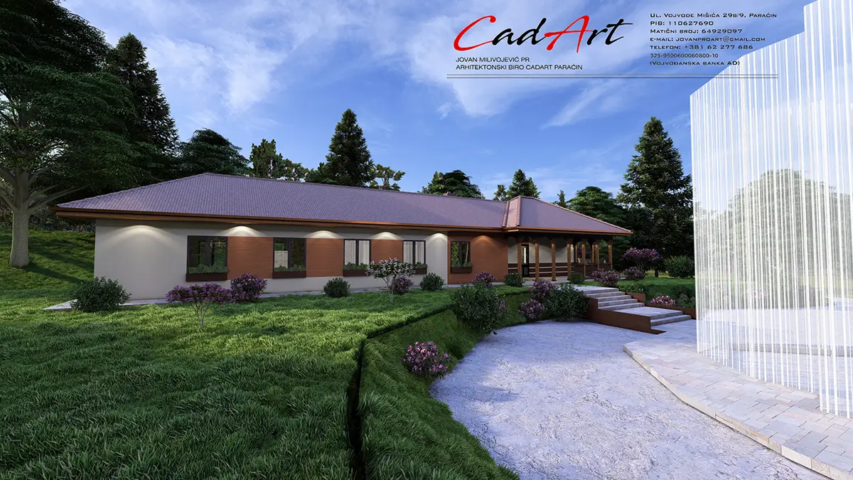 Projekti Kuća: Rustična Prizemna Kuća sa Verandom (120m²) | Paraćin - fotografija 7