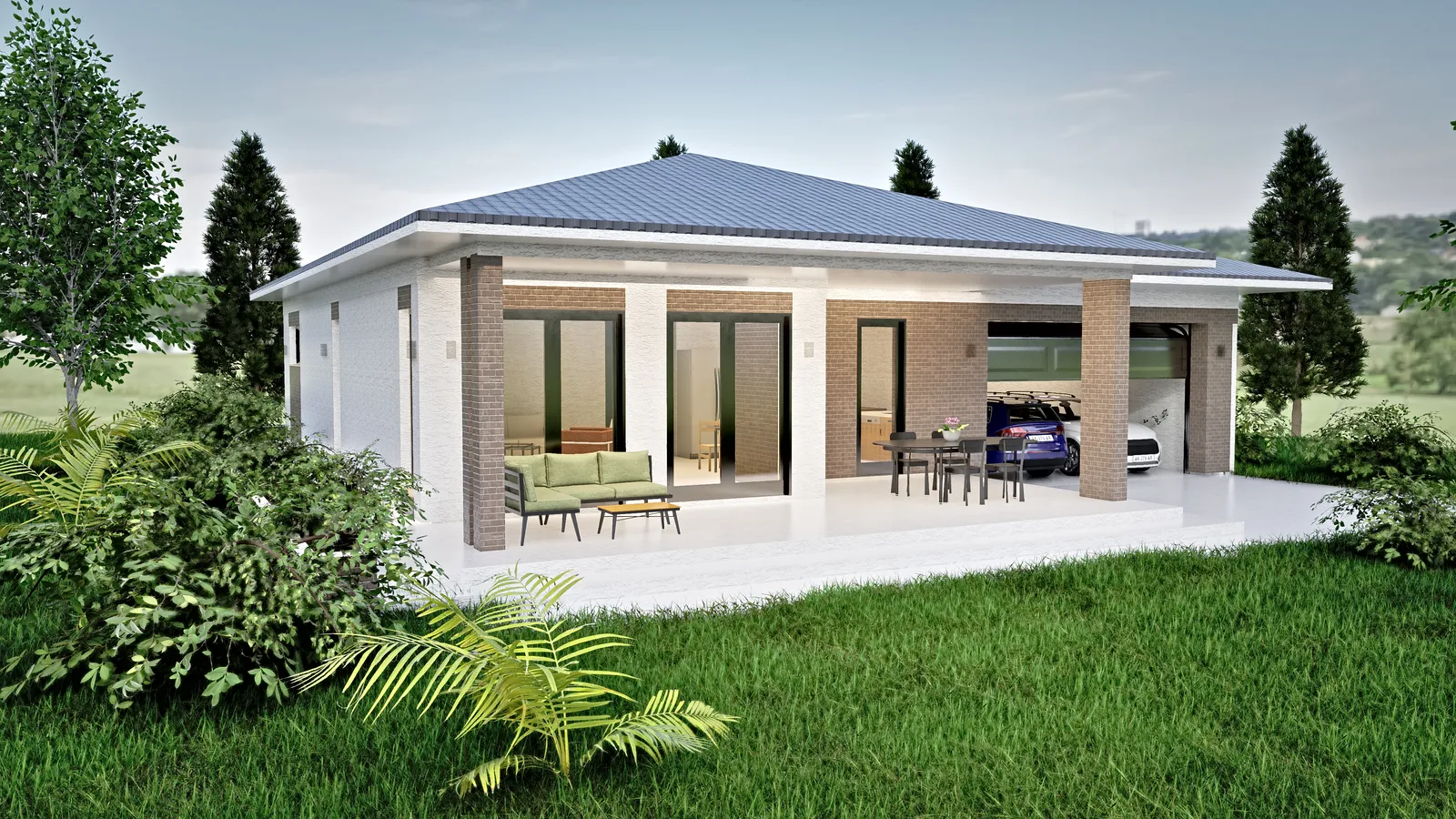 Projekti Prizemnih Kuća: Moderna Kuća sa Garažom (100m² + 60m²) | Kaluđerica