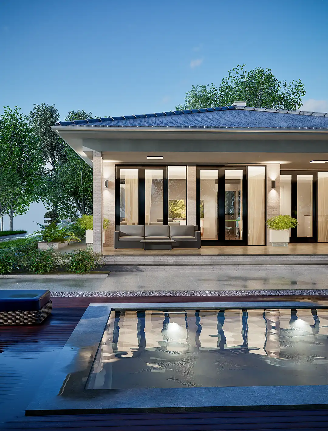 Prizemna Kuća 100m² – Plan, 3D Vizualizacija i Cena od 9€/m² - fotografija 3