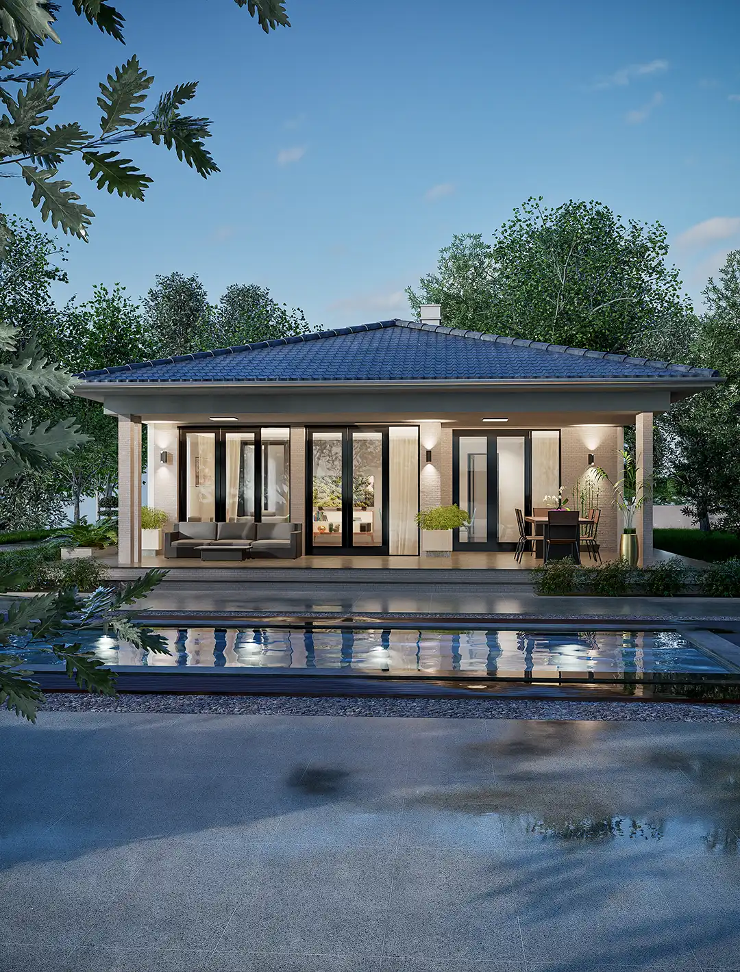 Prizemna Kuća 100m² – Plan, 3D Vizualizacija i Cena od 9€/m² - fotografija 4