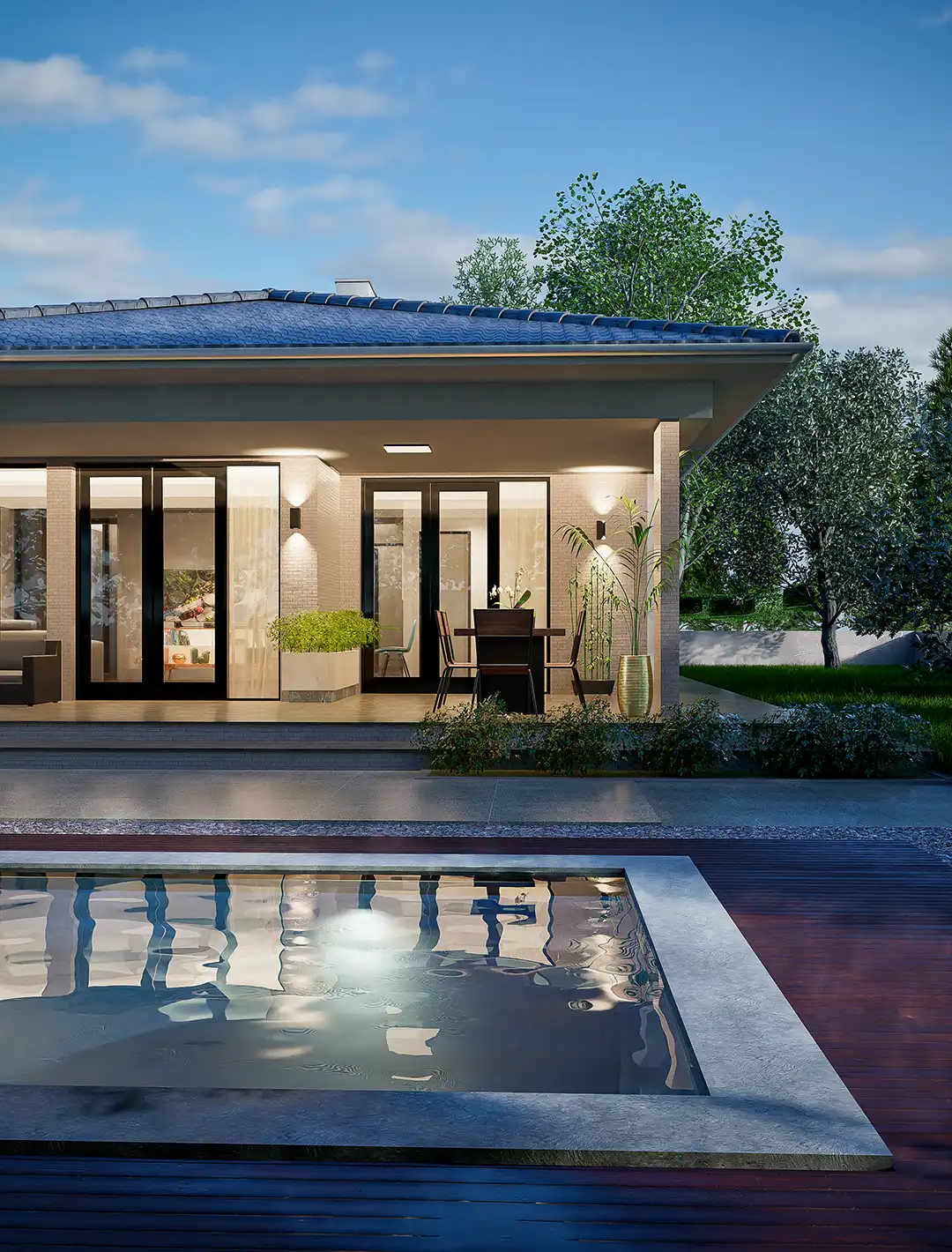 Prizemna Kuća 100m² – Plan, 3D Vizualizacija i Cena od 9€/m² - fotografija 6