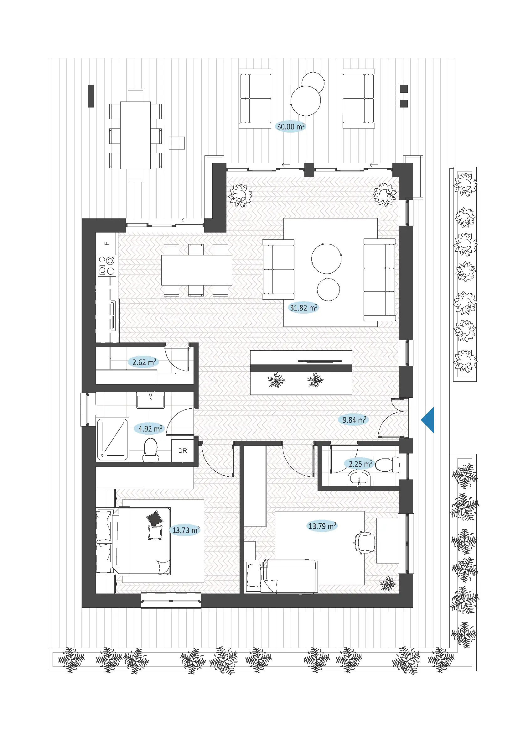 Prizemna Kuća 100m² – Plan, 3D Vizualizacija i Cena od 9€/m² - fotografija 9