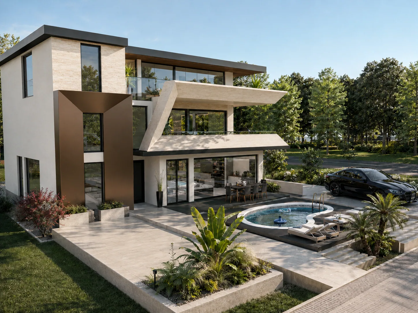 Moderna vila sa bazenom u Barajevu — projekat CAD ART, Beograd
